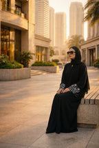 Black Sleeves Embroidery Abaya | The Classic Edits