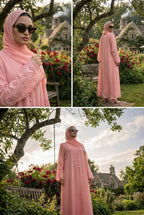 Floral Pink Abaya