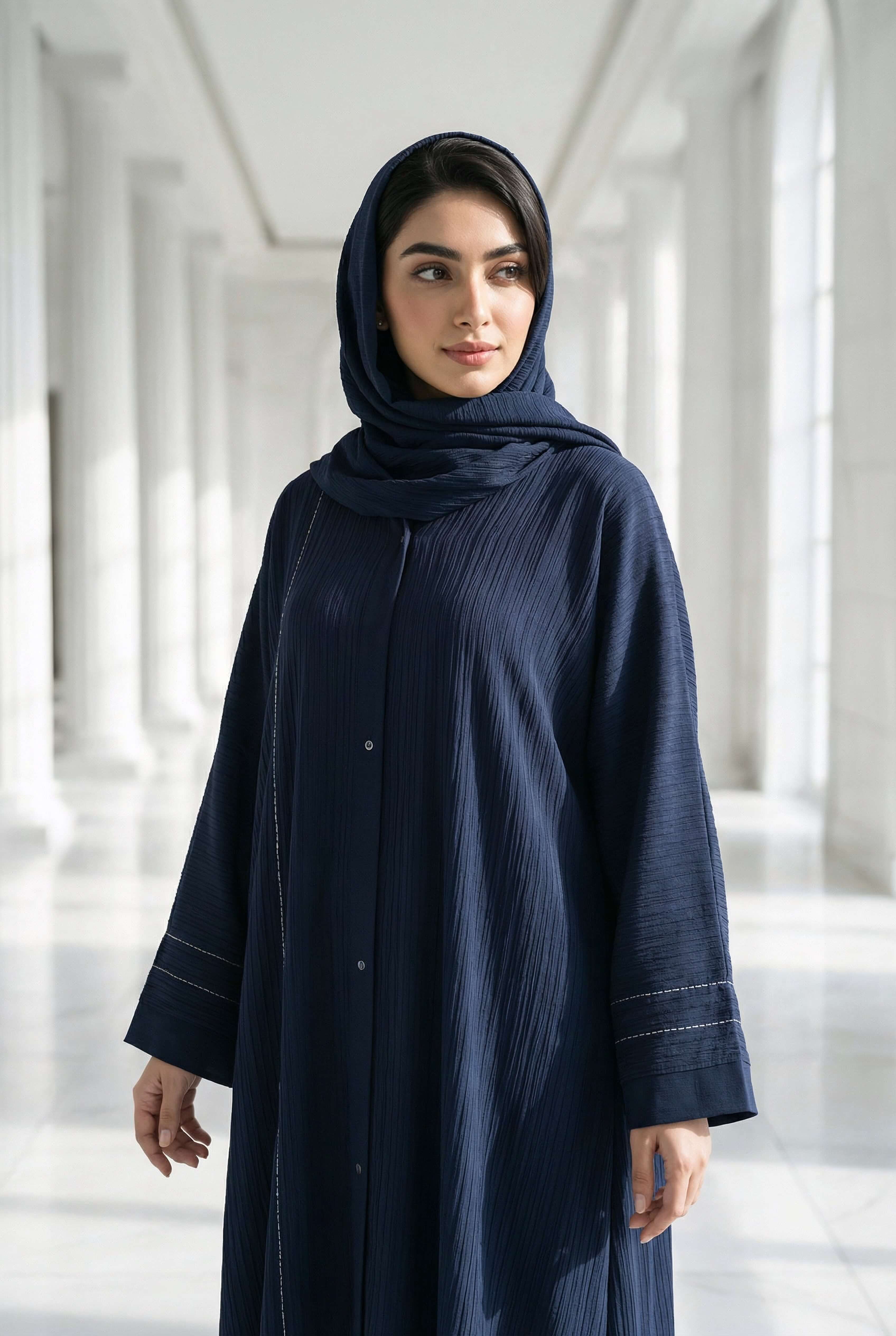 Moonlit Veil Abaya - Skyline