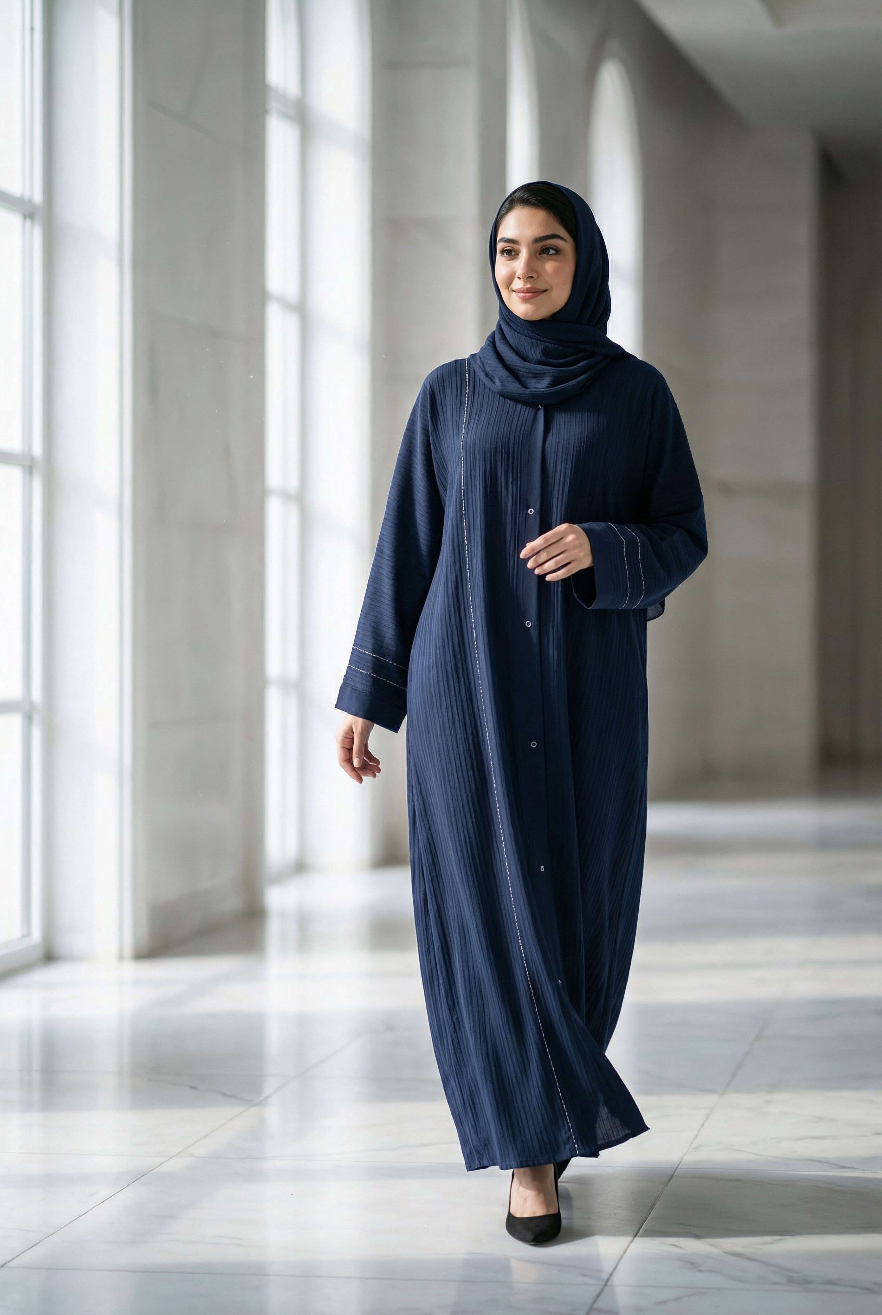 Moonlit Veil Abaya - Skyline