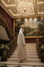 Pearls Dabka Abaya | Serene Threads