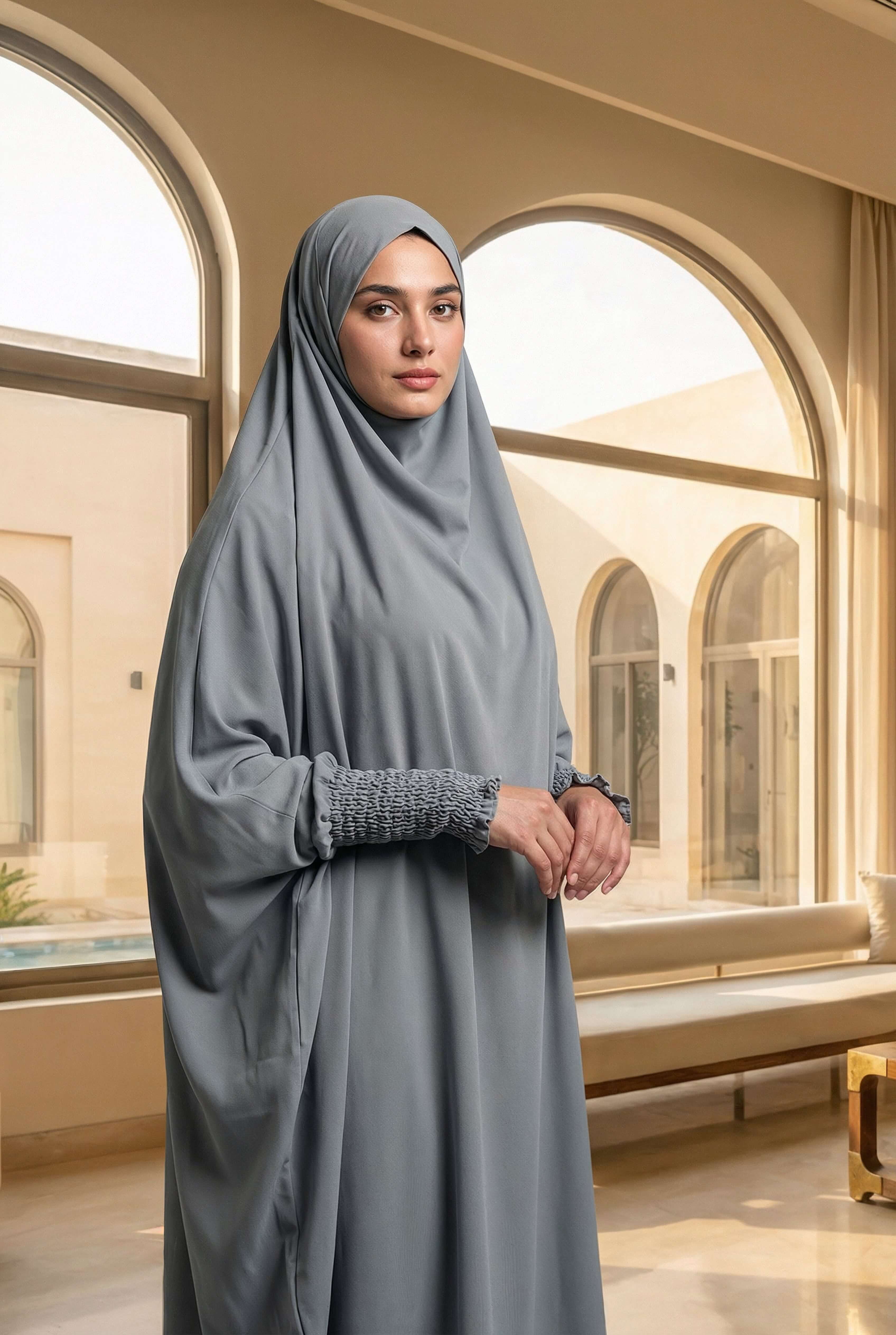 Saudi Jilbab - Grey