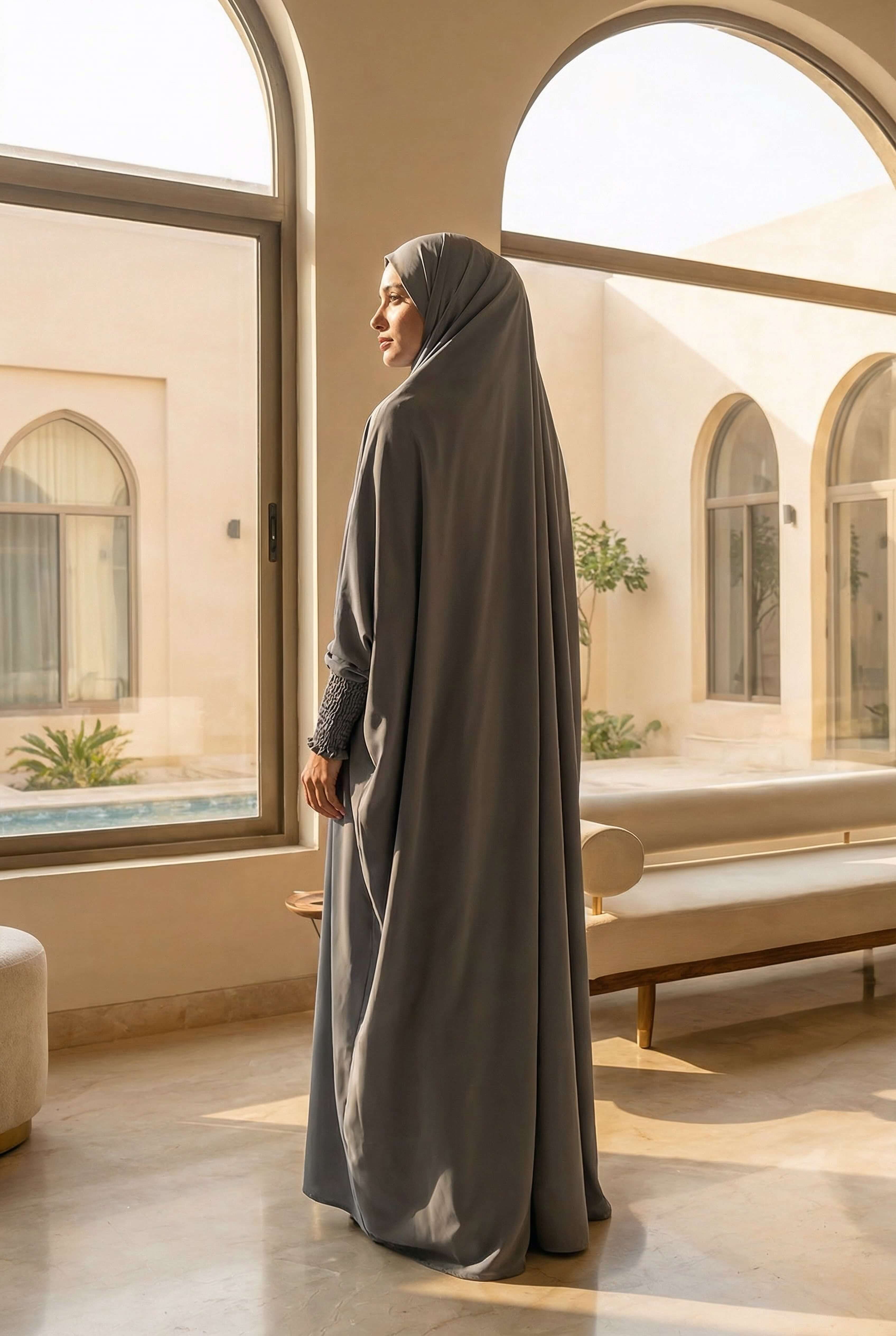 Saudi Jilbab - Grey