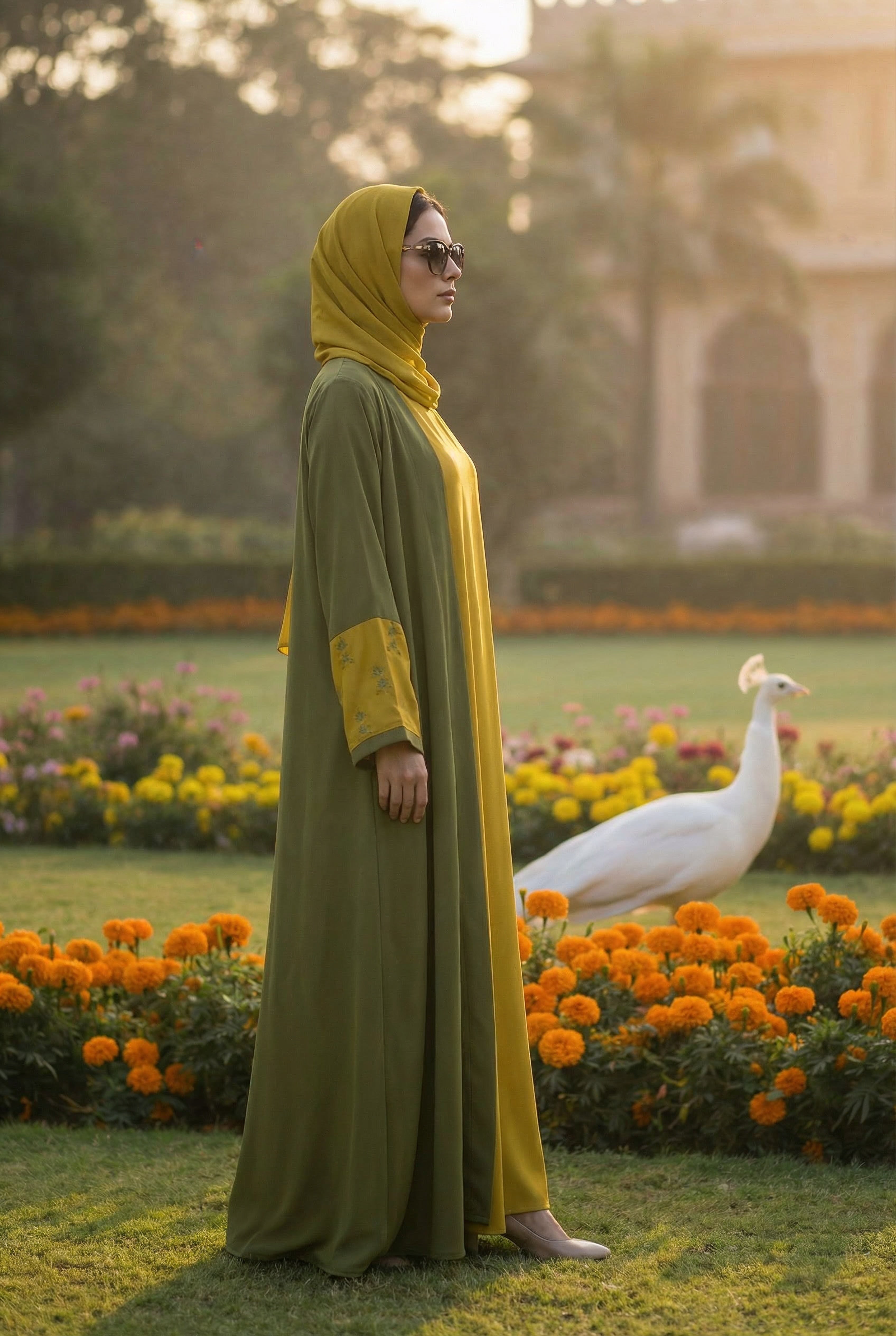 Golden Olive Abaya