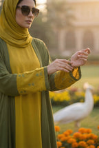 Golden Olive Abaya